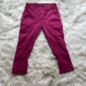 White House Black Market the Straight Crop Maroon Pants Size 6S